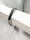 Herren Armband Id aus Stahl mit Perlen