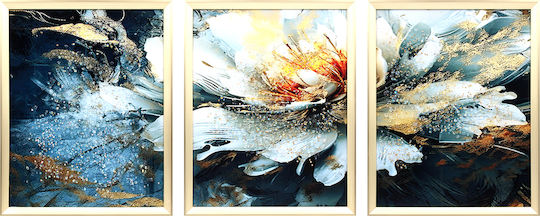 Keskor Threefold Painting Wooden 120x50cm