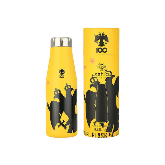 Estia Travel Flask Save the Aegean Ανακυκλώσιμο Μπουκάλι Θερμός Ανοξείδωτο BPA Free 500ml Aek Bc Edition