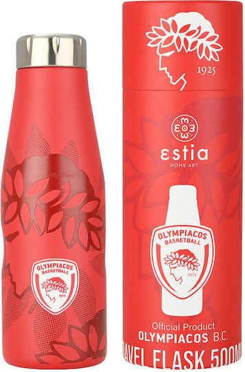 Estia Travel Flask Save the Aegean Bottle Thermos Stainless Steel BPA Free 500ml Olympiakos BC