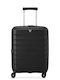 Roncato Cabin Travel Suitcase Black with 4 Wheels Height 55cm