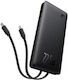 Baseus Airpow Air Lite Power Bank 10000mAh 22.5W με Θύρα USB-A και Θύρα USB-C Μαύρο