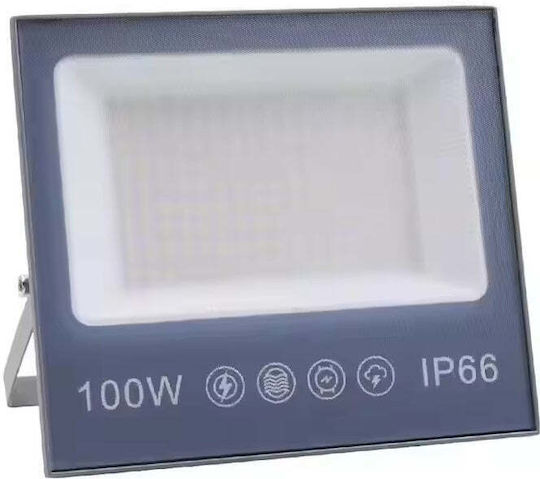 Proiector LED 100W 10000lm pentru utilizare în exterior sau interior IP66 Sticlă mată anti-orbire