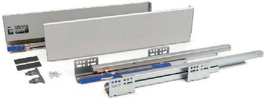 Schublade Mgs Slim Line mit Bremse 500mm H128mm Weiß