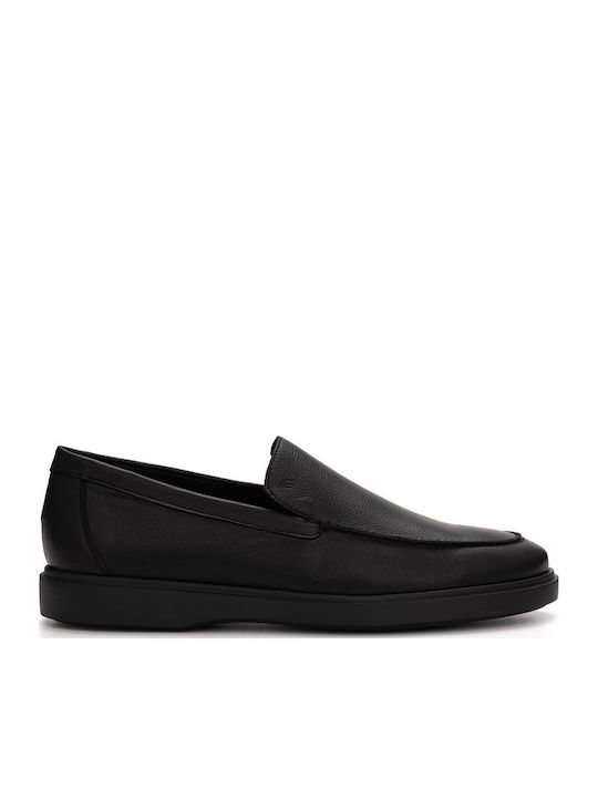 Leder Herren Mokassins in Schwarz Farbe