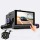 Triple Automatic DVR Camera Touch Screen Video Full HD 1080x1920 Motion Sensor Black
