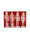 Hanging Nutcracker Ornament Wooden Pink Set 4pcs