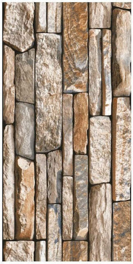 Set de 5 X Tapet Decorativ Autocolant Spumă Moale Lavabil Adeziv Puternic Ușor de Instalare 30x60cm Design Piatră Maro 007