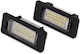 Set de 2 becuri LED pentru plăcuța de înmatriculare compatibile cu VW, fără erori, lumină albă rece
