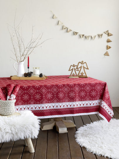 Nima Christmas Day Коледно Покривка за маса Червен Д150xШ150см.
