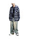 Ανδρικό Παντελόνι Τζιν με Loose Baggy Εφαρμογή Green