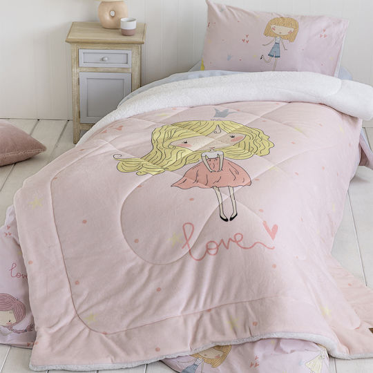 Nima Kids Duvet Cover Single Pink 160x220cm Nima Kids Duvet Cover Single Pink 160x220cm