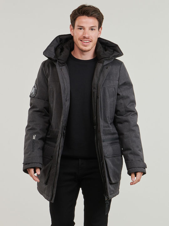 City Tweed Winter Jacket Parka Gray