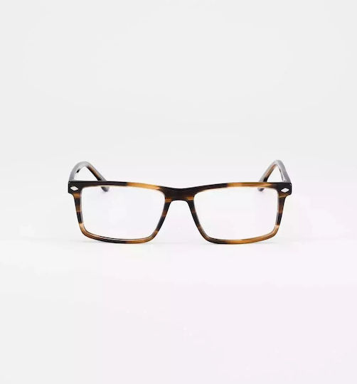 Cosselie Herren Acetat Brillengestell Braun Schildpatt 1802203140