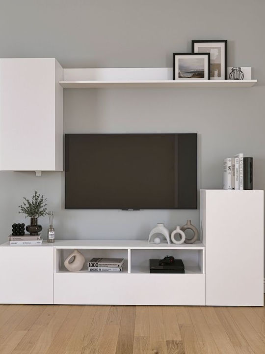 Rodos Living Room TV Unit White L210.2xW36xH90.4cm