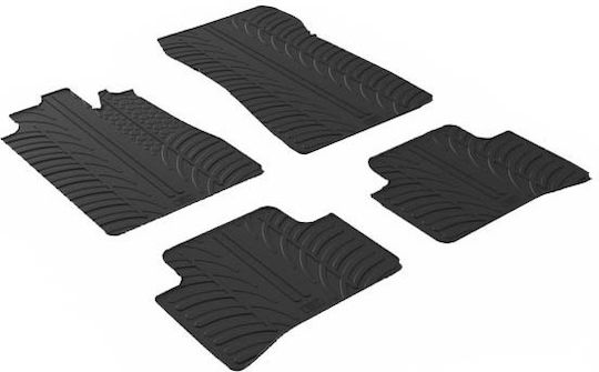 Auto Gs Set of Front and Rear Mats 4pcs for Mercedes-Benz C Class 1993-2000 Black