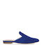 JULIA Mules mit Absatz in Blau Farbe