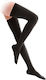 Adco Socks Thigh High Graduated Compression with Silicone 15-20 mmHg Black