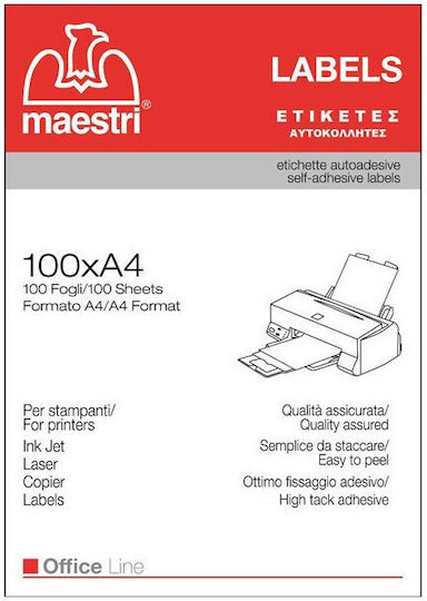 Romeo Maestri Self-Adhesive Rectangular A4 Labels 70x23mm