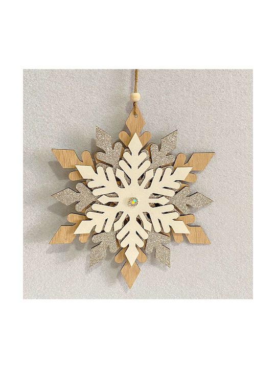 Hanging Snowflake Ornament Wooden