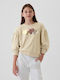Kinder-Sweatshirt Beige Graphic