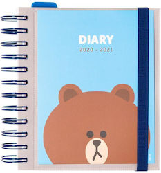 Line Friends Daily Agendas Spiral 14x16cm