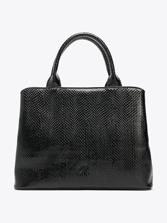Rattanstasche Damen Handtasche Schulter Schwarz