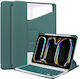 Case + Keyboard Samsung Galaxy Tab S9 Fe+ Plus Rotary 360° Leather Dark Green