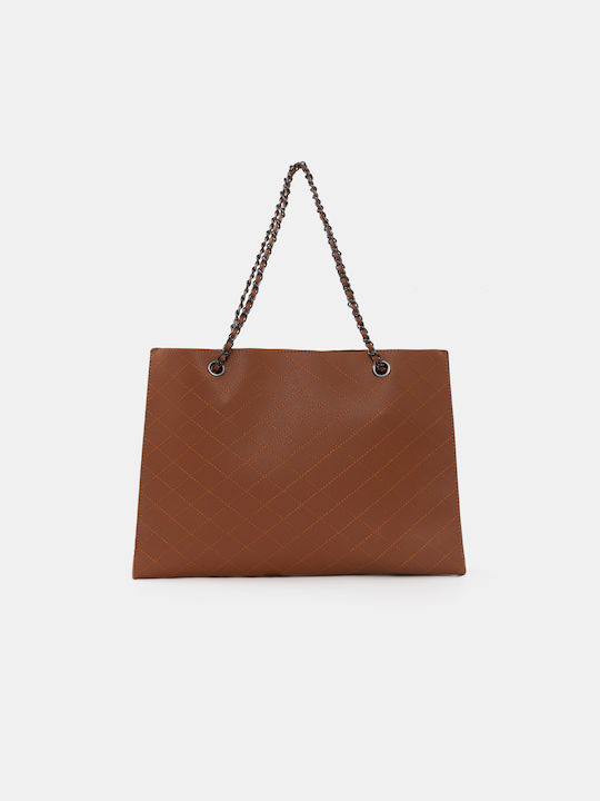 Brown Shoulder Bag and Necessaire Set