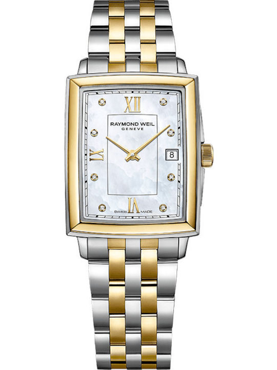 Raymond Weil Γυναικείο Ρολόι 22.6mm Μπαταρίας με Χρυσό Μεταλλικό Μπρασελέ