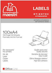 Romeo Maestri Αυτοκόλλητες Ετικέτες Α4 Ορθογώνιες 210x280mm