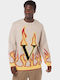 Fergadelic Sweater Πουλόβερ Μακρυμάνικο Λευκό