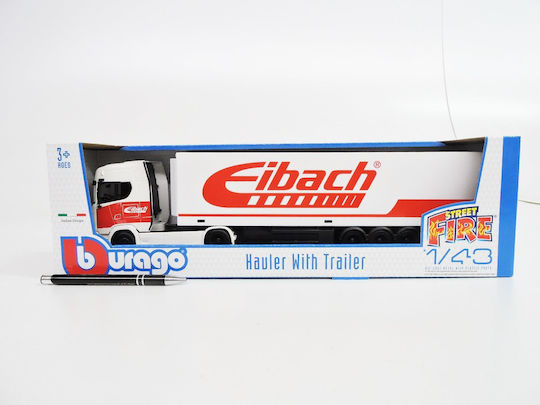 Bburago Street Fire Haulers With Trailer Scania 770S Eibach Φορτηγό 1:43 για 3+ Ετών