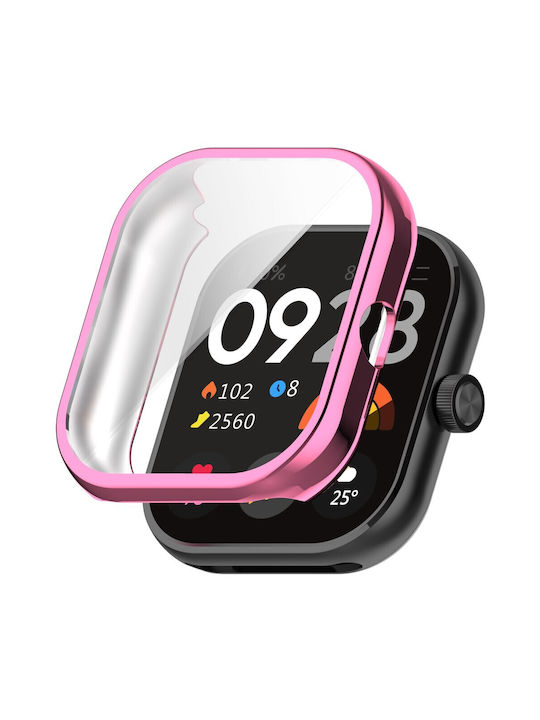 2-in-1 Hüllen-Bildschirmschutz für Xiaomi Redmi Watch 3 Lite Watch 3 Active Pink