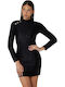 Mini Evening Velvet Black Dress