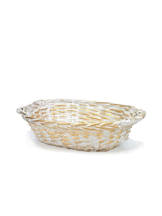 ArteLibre Christmas Figure Basket White Height 38cm