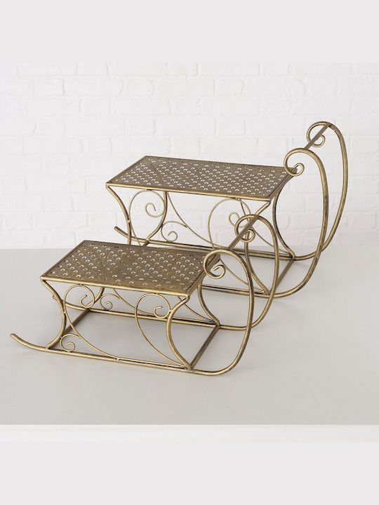 MSA Christmas Metal Figure Sleigh Gold