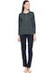 Pink Label Winter Women's Pyjama Set Blue