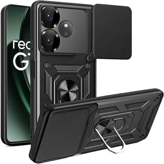 Задна корица Пластмаса / Силикон / Метал Черен (Realme GT 6)