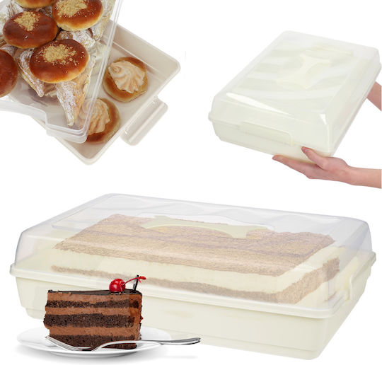 Kadax Plastic Container Cake Pastries Rectangular Large Box