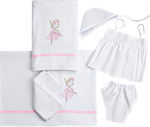 Ballerina Theme Christening Oilcloth Set for Girl