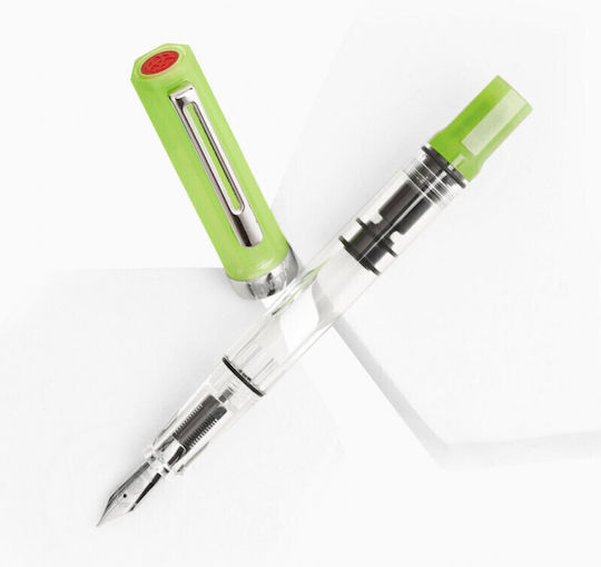Twsbi Πένα Καλλιγραφίας Medium Πράσινη με Μπλε Μελάνι