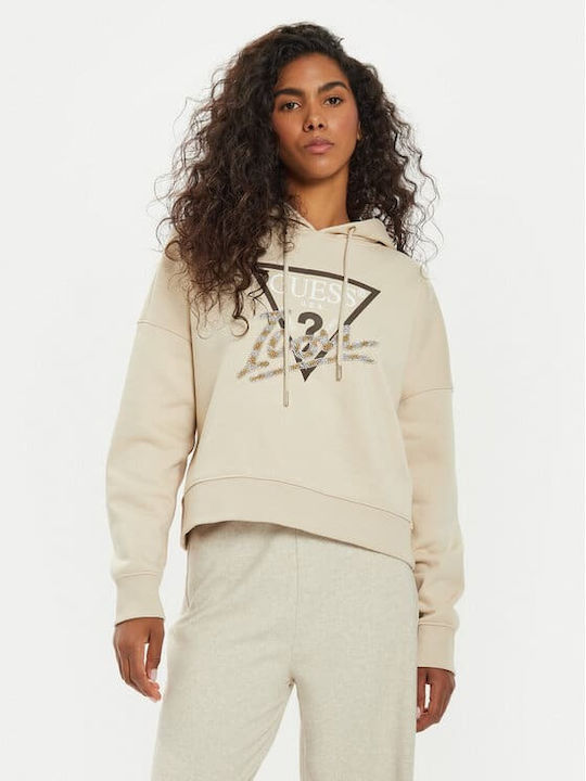 Guess Women's Hooded Sweatshirt Beige