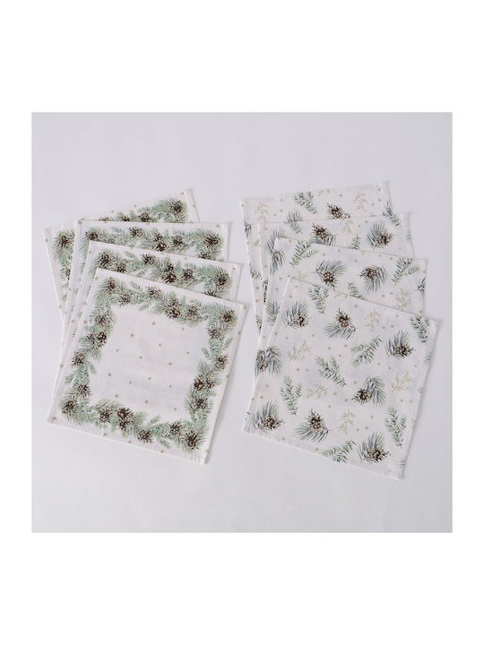 MSA Christmas Napkins White