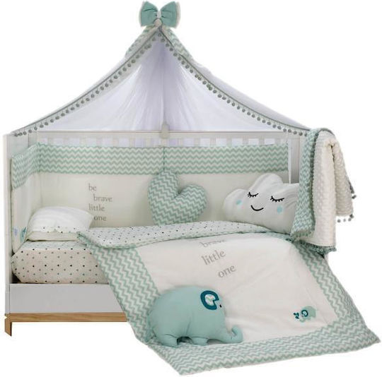 Bebe Stars Set Pentru Patut Elephant Alb 9buc piese