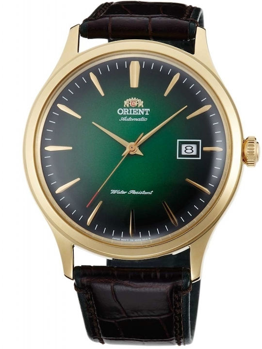 Orient Bambino Ceas Barbati 42mm Automat Cu Curea Din Piele Maro