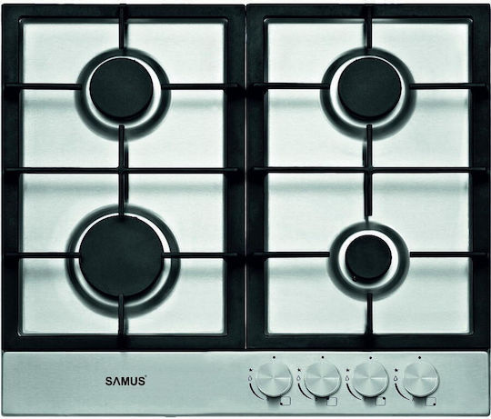 Samus Εστία Υγραερίου Αυτόνομη Inox 58x51εκ. Ασημί