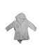 Babyline Baby Bademantel Kapuzen White-pink