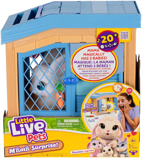 Moose Toys Set De Joacă Mama Iepuraș Surpriză Micile Animale De Companie Vii Pentru 4+ Ani