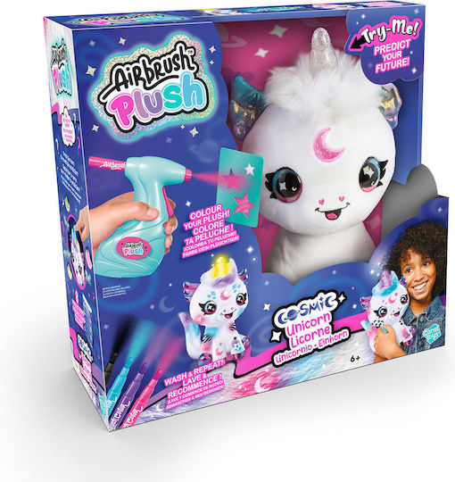 Barbie Animăluț Canal Toys Airbrush Plush Cosmic Unicorn din Țesătură cu lumină pentru 6++ Luni